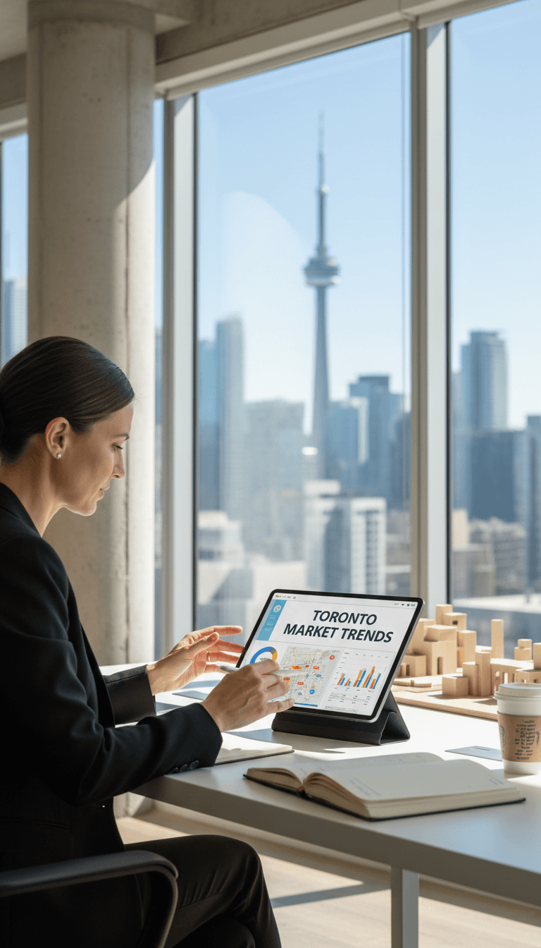 Investor reviewing property analysis and market insights