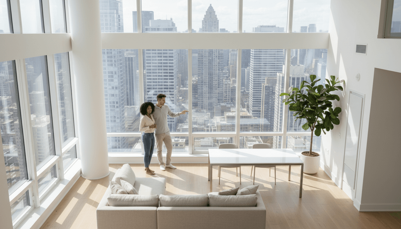 Larry Medina, Toronto realtor, in a modern downtown condo